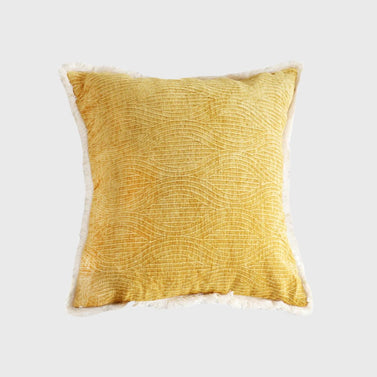 50cm Throw Pillow Turmeric Yellow Aesthetic Chenille Texture