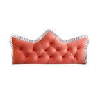 SOGA 2x120cm Crown Pillows Tufted Pink Headboard Cushion Set