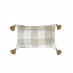 SOGA 30CM Pillow Lumbar Cover Decorative Plaid Farmhouse Cushion Throw Pillow