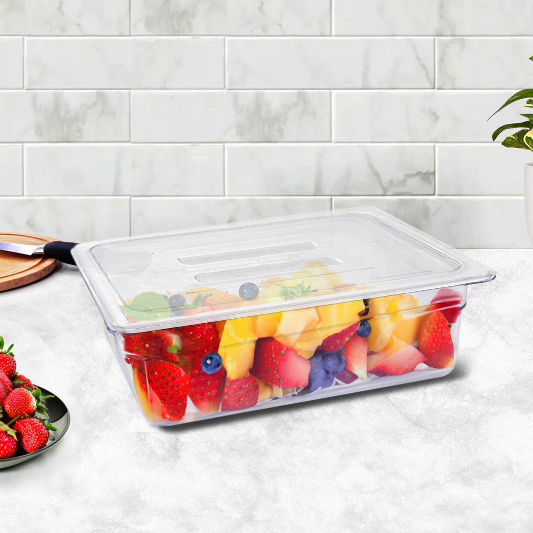 150mm Clear GN Pan 1/2 Food Tray with Lid