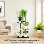 4 Tier Black Metal Plant Rack