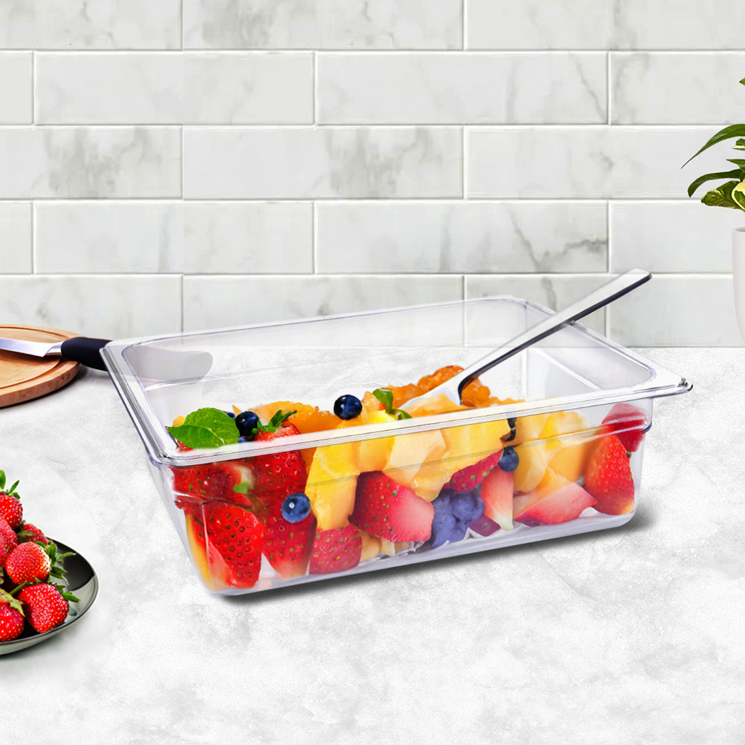 100mm Clear GN Pan 1/2 Food Tray