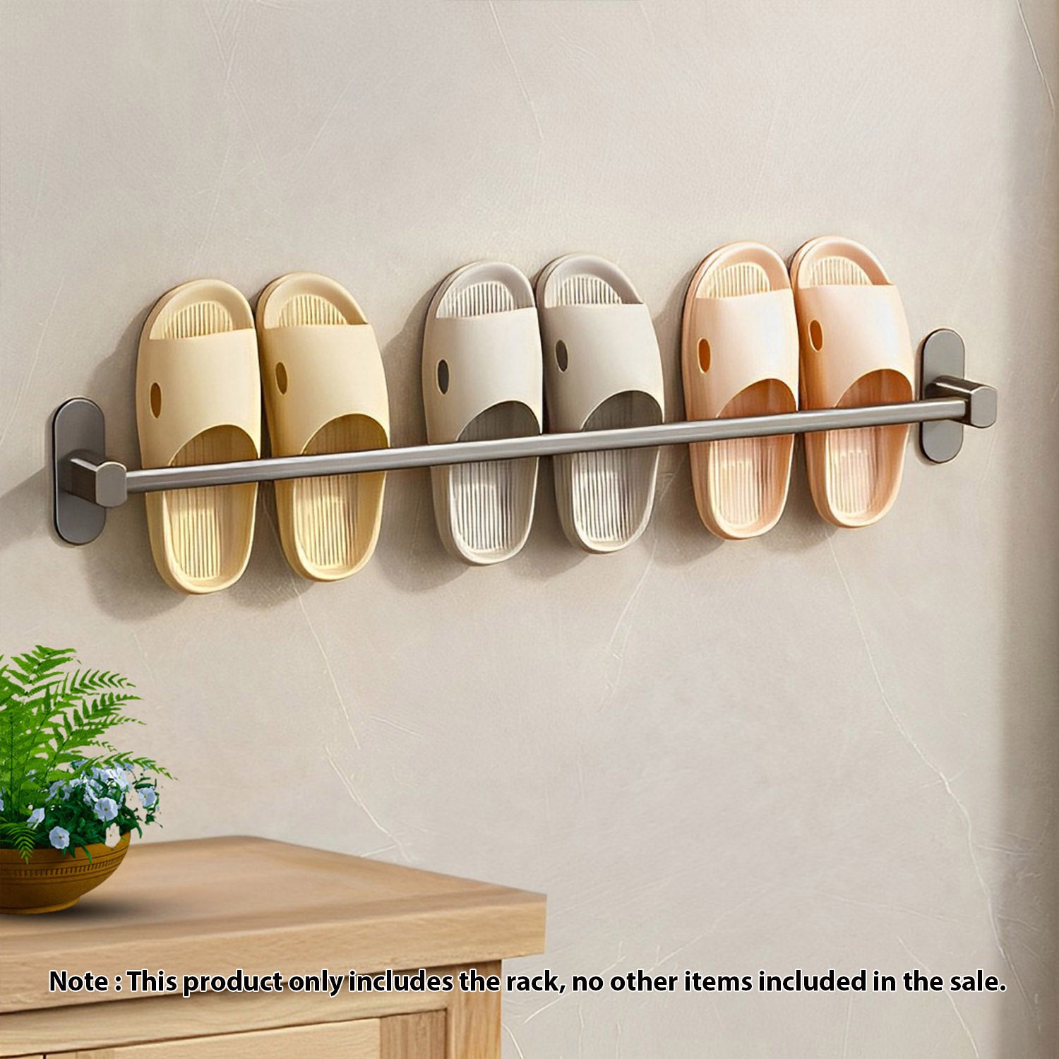 69cm Wall-Mounted Slipper Rack