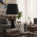 68cm Black Marble Table Lamp