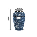 30x19 Blue Medium Ceramic Flower Vase Elegant Living Room Home Decor