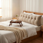 180cm Beige Wedge Bed Cushion