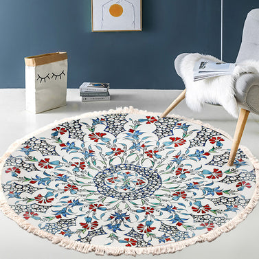 SOGA 120cm Mandala Round Area Thick Anti-slip Doormat Home Decor