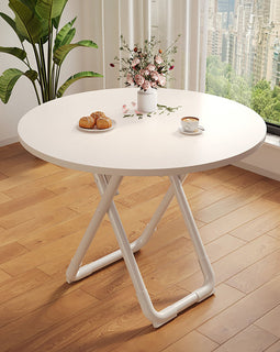 80cm White Modern Minimalist Table with Sleek Surface