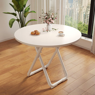 80cm White Modern Minimalist Table with Sleek Surface