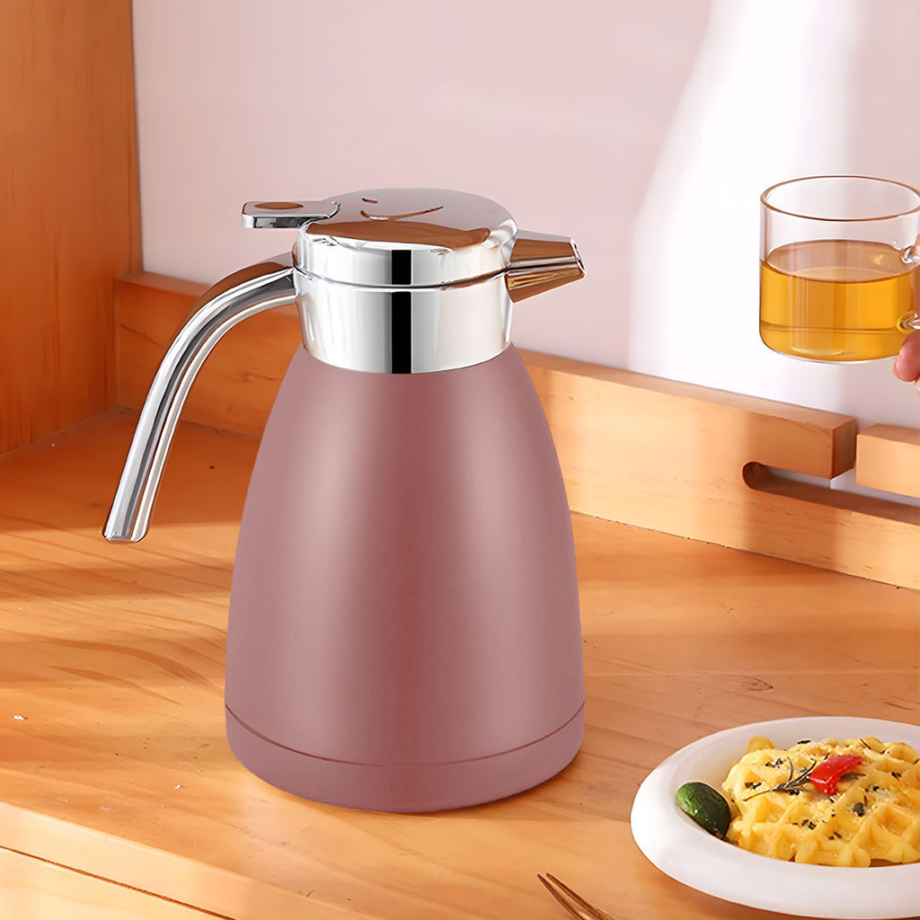 1.8L Pink Stainless Steel Water Bottle Insulated Vacuum Flask Coffee Jug