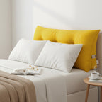 SOGA 100cm Yellow Wedge Bed Cushion