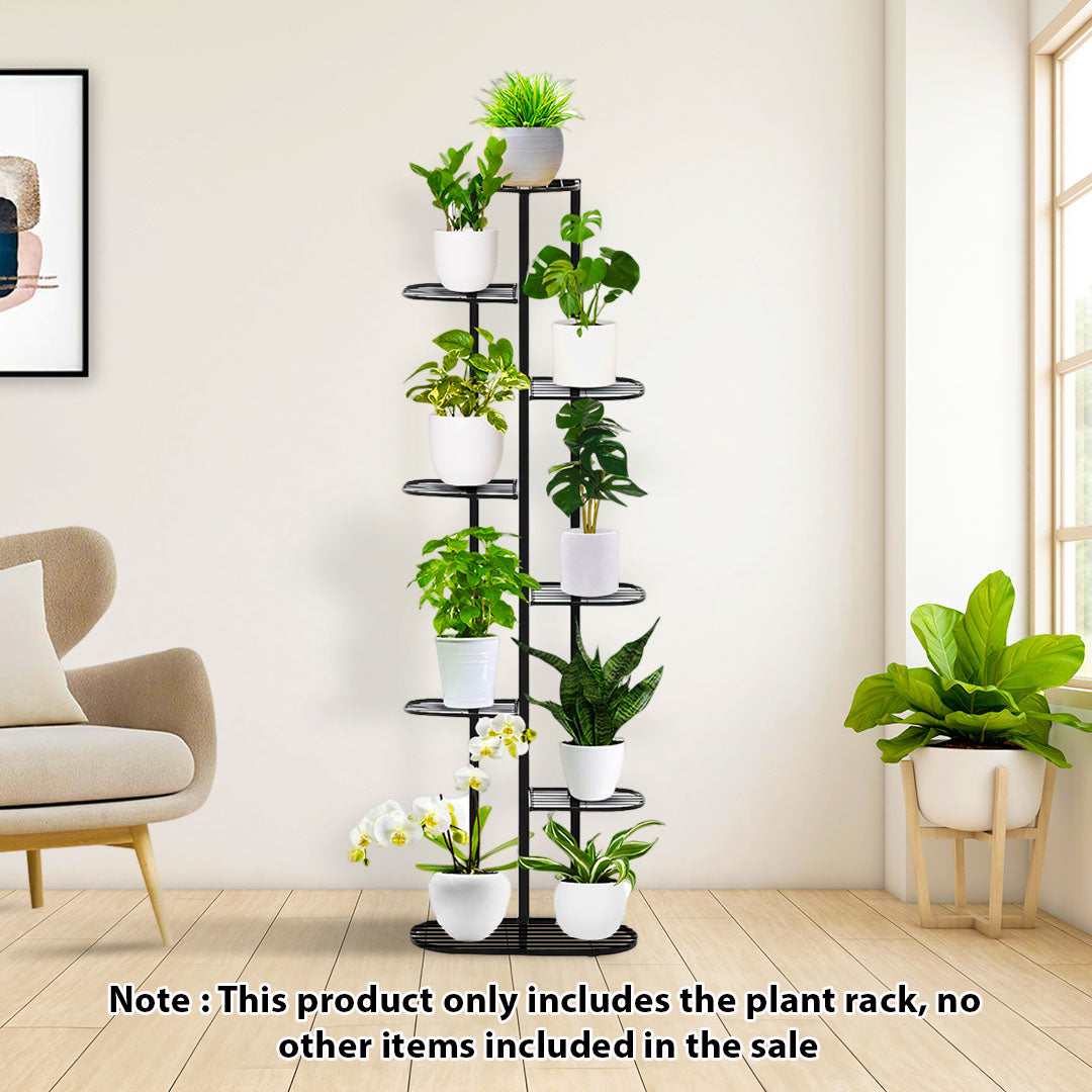 8 Tier Black Metal Plant Rack