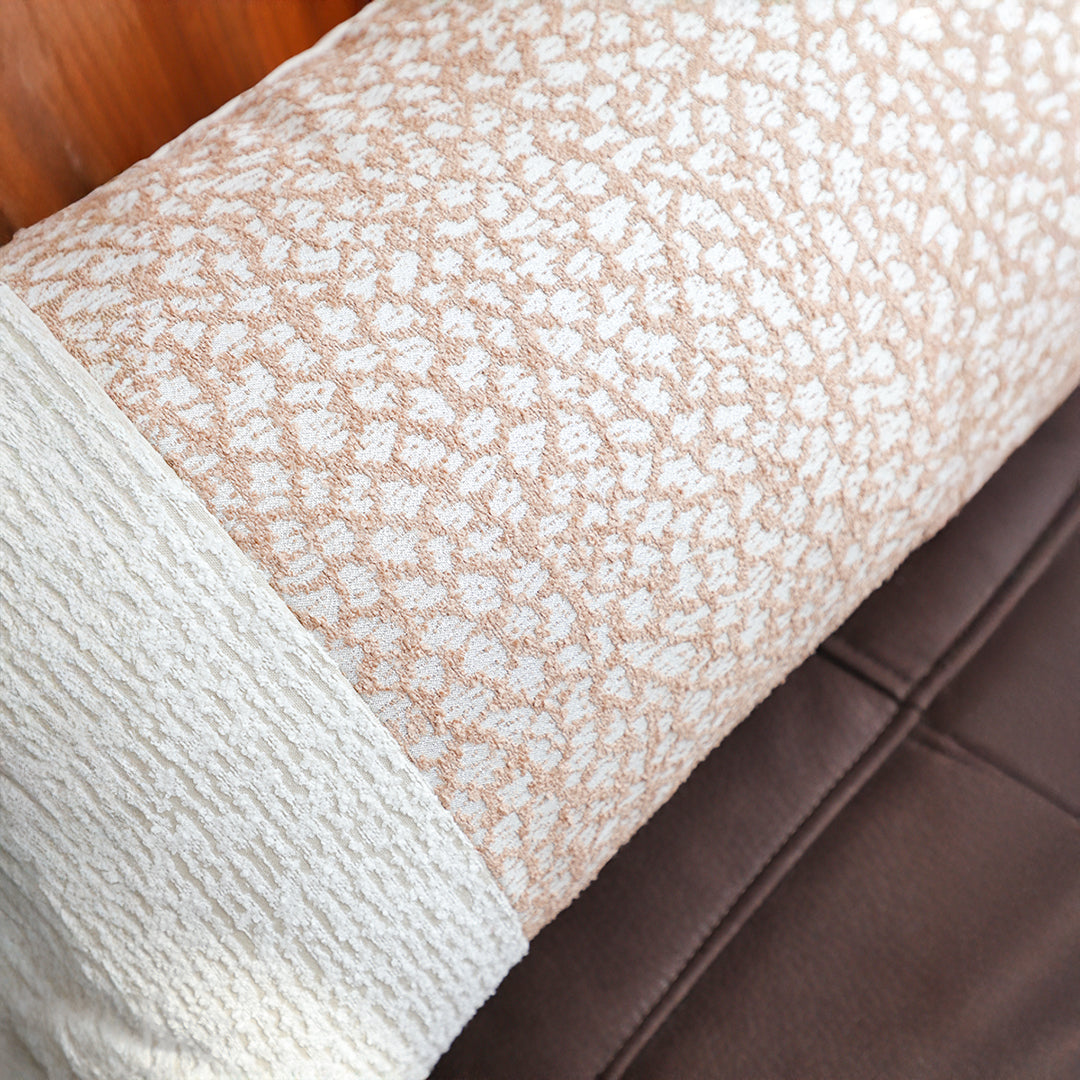 SOGA 2X 35cm Modern Beige Block Textured Decorative Throw Pillow