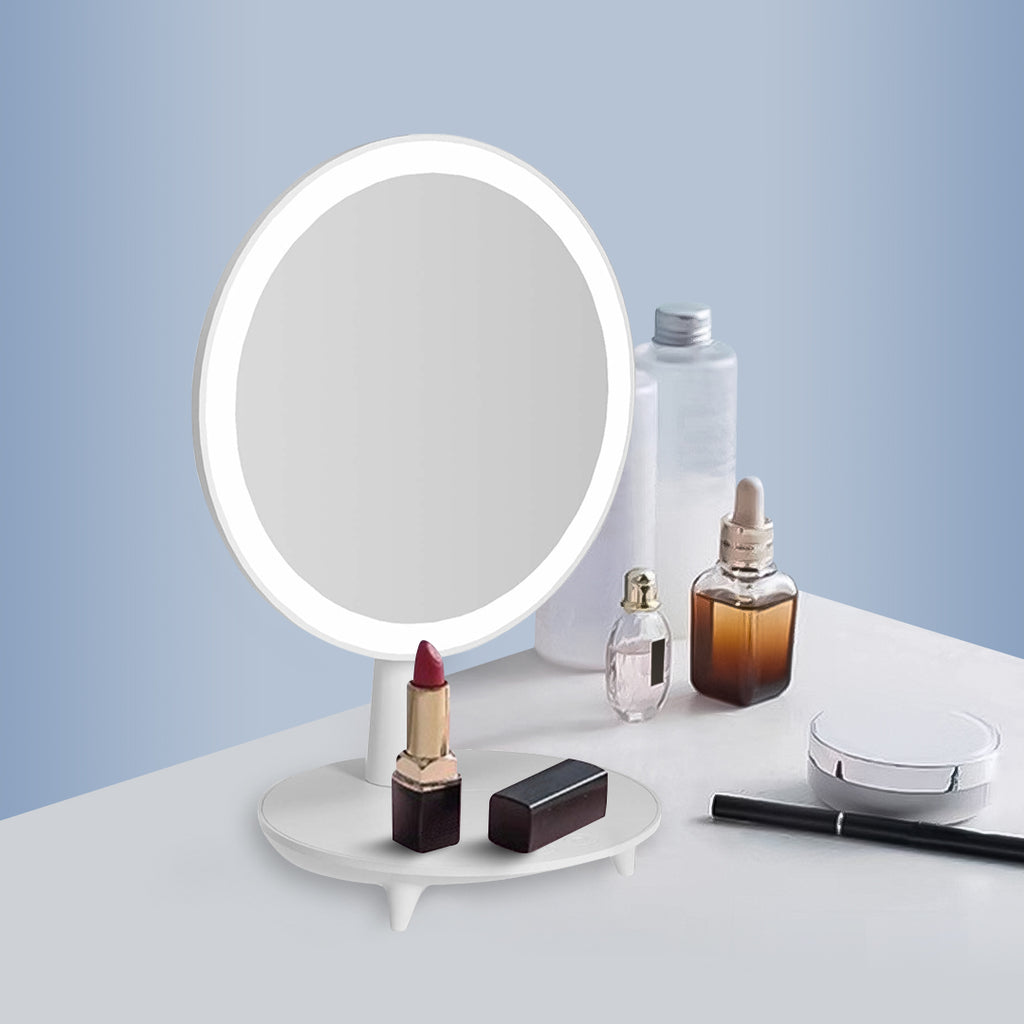 Round White Mirror