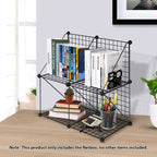 Black Portable 4-Cube 2 Column Storage Organiser