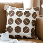 45cm Brown Leather Square Pillow