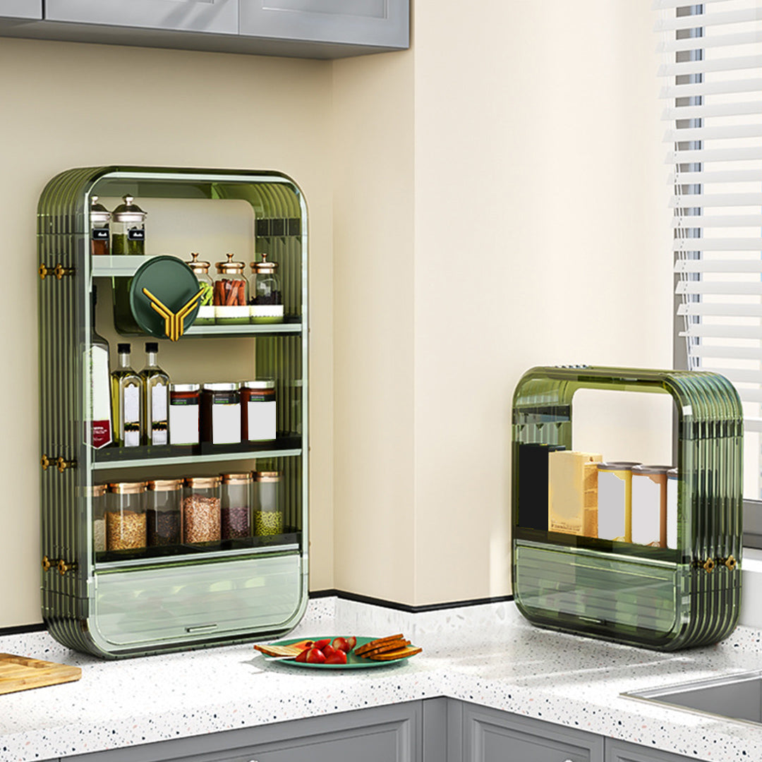 Green Multi Tier Cosmetic Storage Rack Organiser