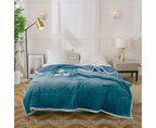 Lake Blue Throw Blanket Warm Cozy Double Sided