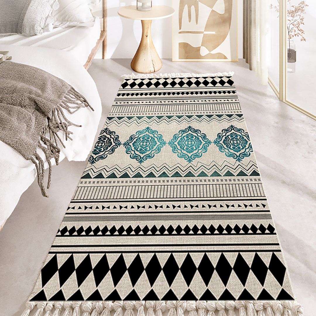 SOGA 90cm Boho Bathroom Rug Vintage Kitchen Area Runner Rugs Home Decor
