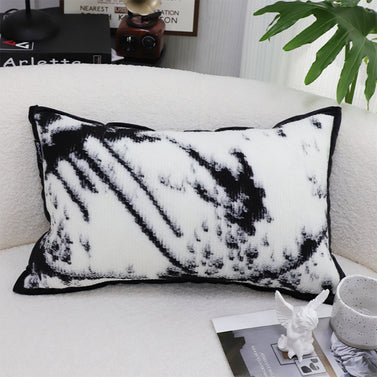 35cm Throw Pillow  Black and White Leopard Thick Premium Polyester Fiber