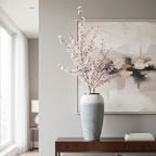 SOGA 35x17cm White and Grey Large Ceramic Flower Vase Elegant Living Room Home Decor
