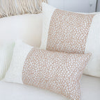 SOGA 2X 35cm Contemporary Beige Two-Tone Block Design Throw Pillow