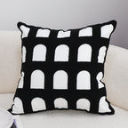 SOGA 2X 45cm Contemporary Black White Arch Pattern Throw Pillow