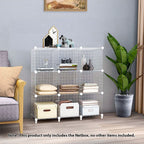 White Portable 9-Cube 3 Column Storage Organiser