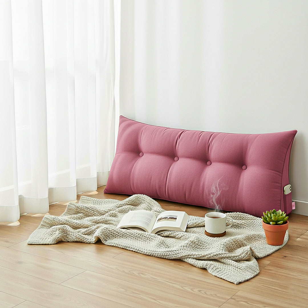 SOGA 120cm Pink Wedge Bed Cushion