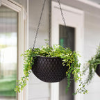 SOGA 2X Coffee Large Self-Watering Hanging Resin Planters