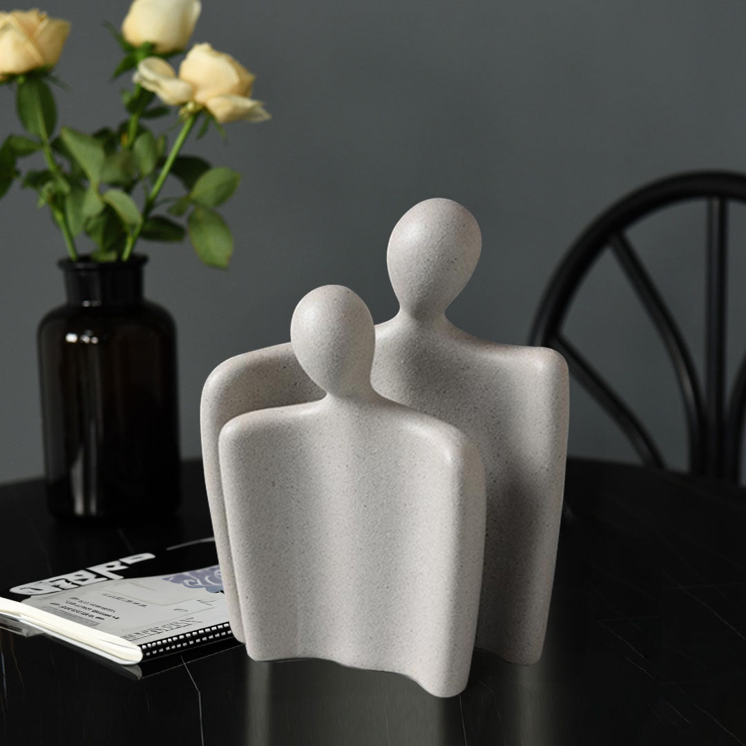 Ornament Set of 2 Abstract Human Figurine Sculptures Minimalist