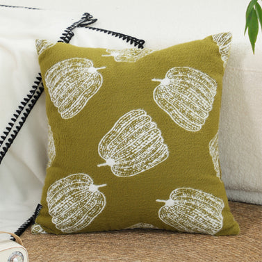 50cm Throw Pillow Green Autumn Harvest pumpkin Print Home Decor