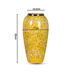 35x17cm Yellow with White Mini Floral Large Ceramic Flower Vase Elegant Living Room Home Decor