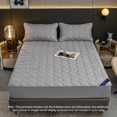 153cm Grey Wide Mattress Cover