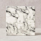 SOGA Peel & Stick Floor and Wall Tiles 60 x 60cm 10 Pack Black White Faux Marble