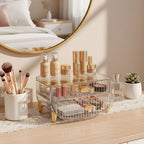 2 Tier Transparent Multifunctional Countertop Cosmetic Storage Organiser