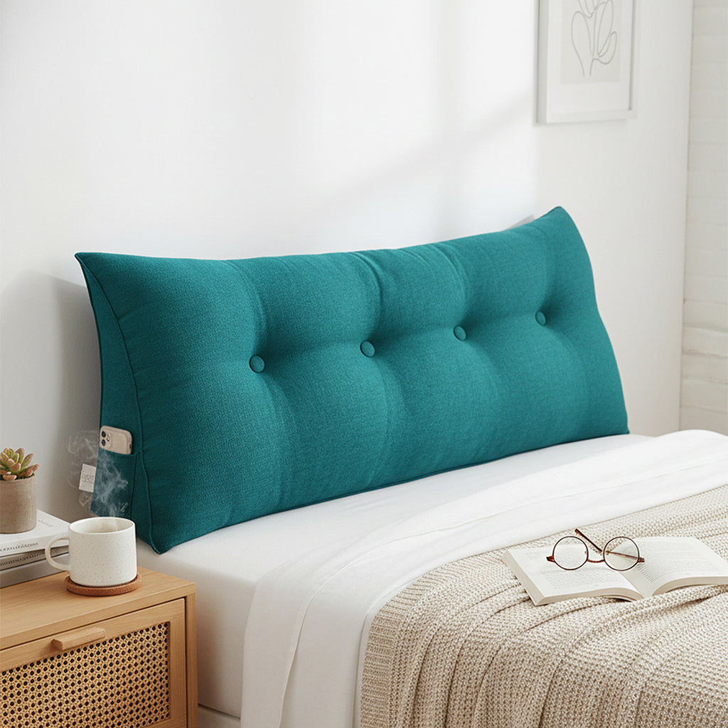 SOGA 120cm Blue Green Wedge Bed Cushion