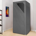 SOGA 75x45xcm Gray Clothes Organizer Rack with Zippered Dust Cover