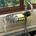 Black Single Kitchen Sink Faucet Organiser