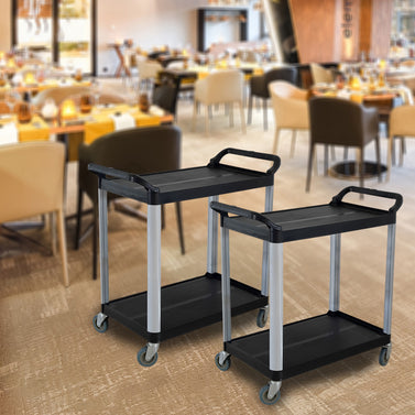 2 Tier Multifunctional Utility Cart 950x500x940mm Black