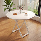 80cm White Modern Minimalist Table with Sleek Surface