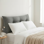 SOGA 100cm Light Grey Wedge Bed Cushion