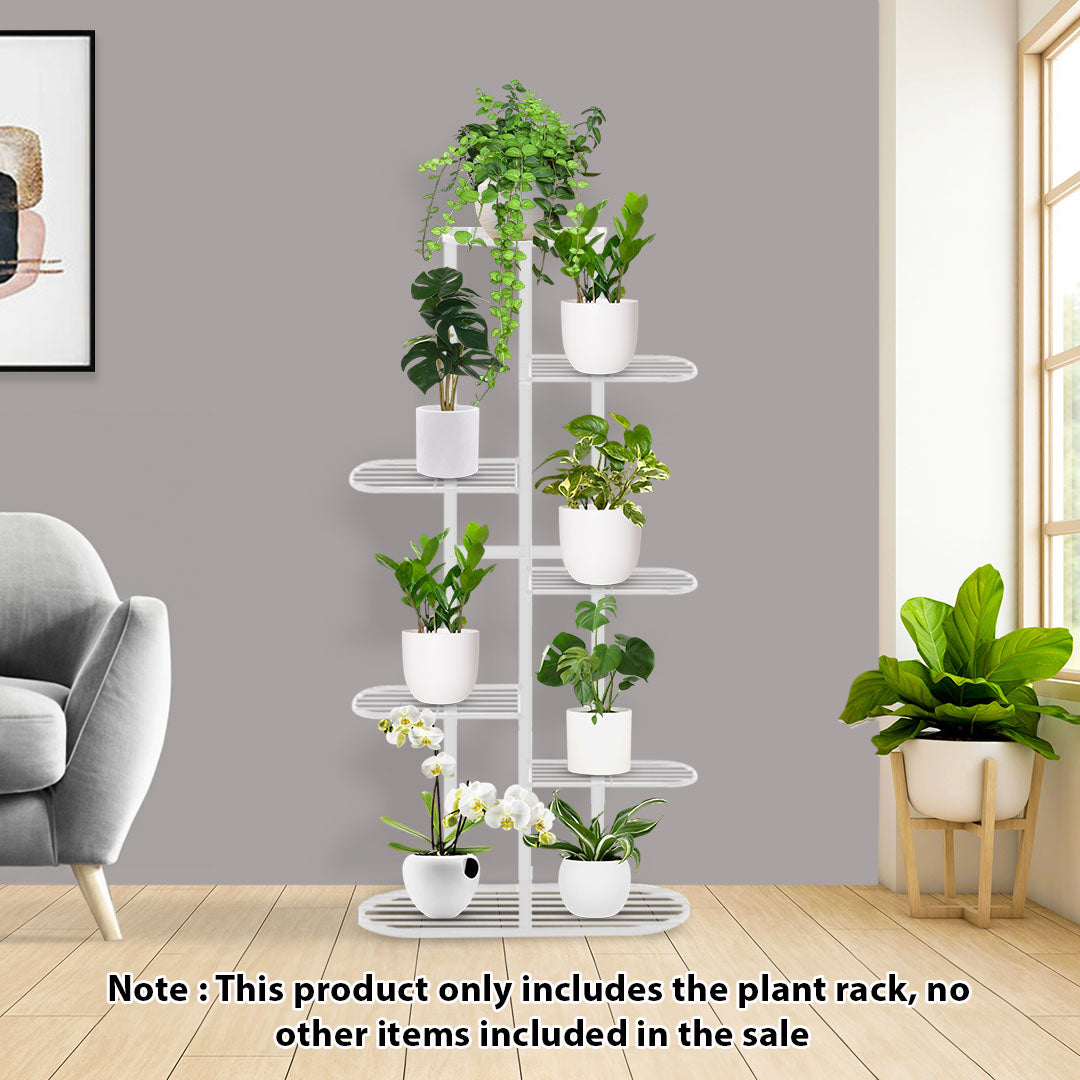 7 Tier White Metal Plant Rack