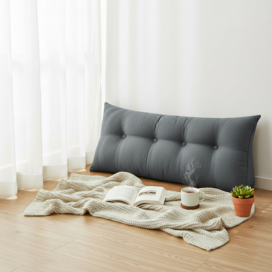 SOGA  120cm Dark Grey Wedge Bed Cushion