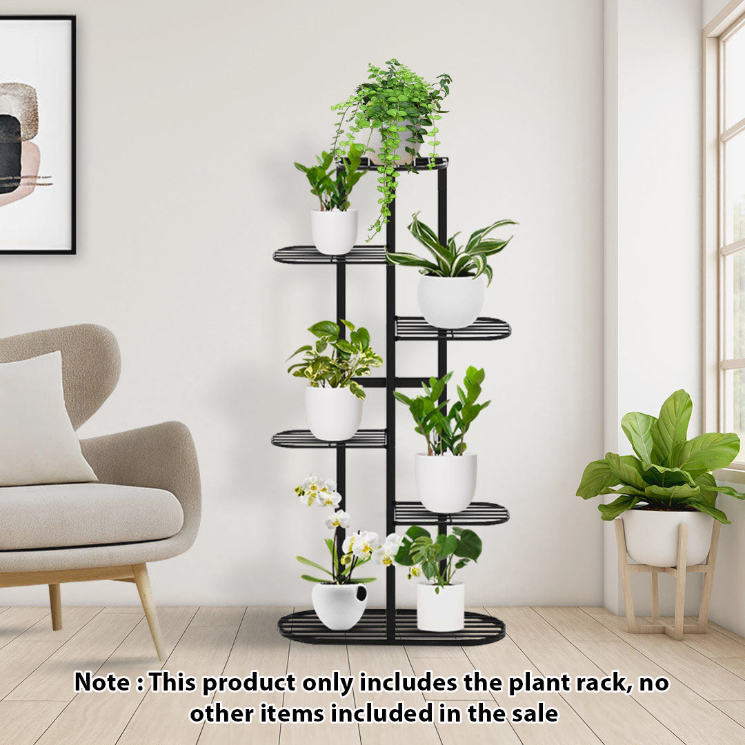 7 Tier Black Metal Plant Rack