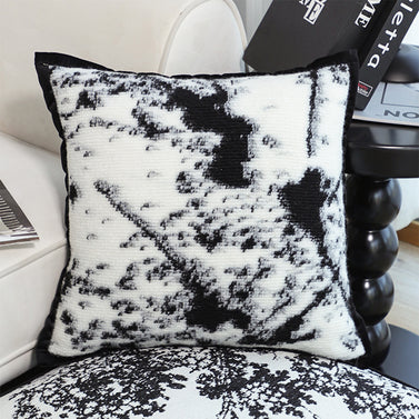 50cm Throw Pillow  Black and White Leopard Thick Premium Polyester Fiber