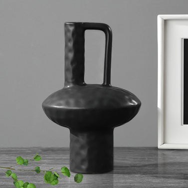 20x30cm Ornament Contemporary Black Ceramic Vase