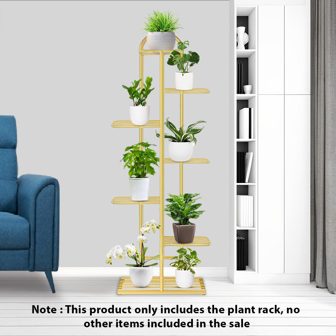 7 Tier Gold Metal Plant Flowerpot Display Rack