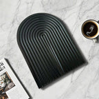 SOGA 32cm Black Ribbed - Premium Beech Wood Decorative Tray