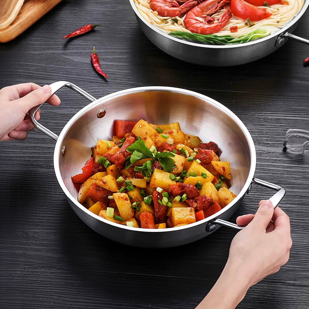 18cm Premium Silver Seafood Dry Pot Stockpot